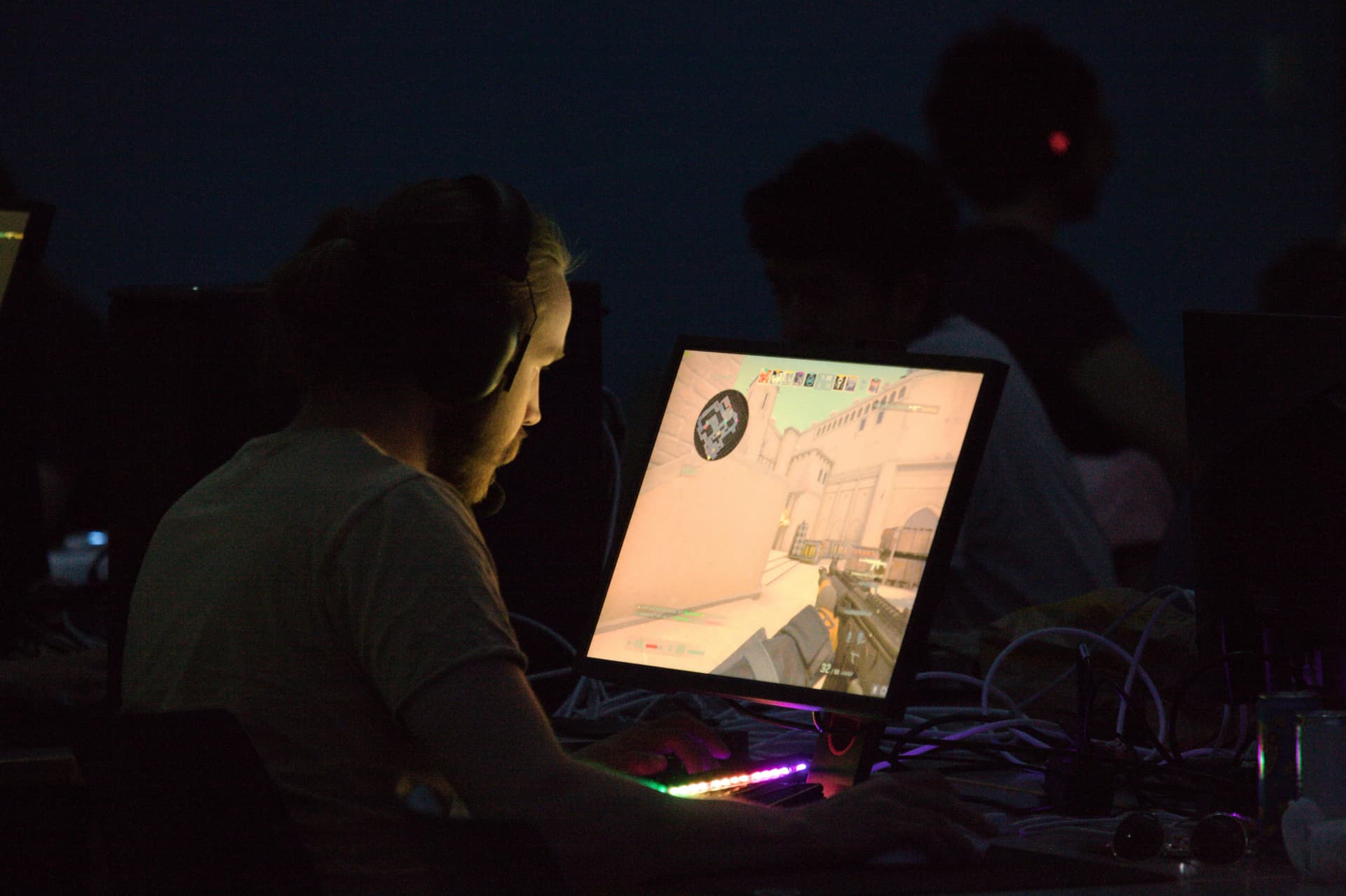 Person playing Counter Strike